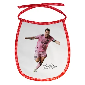 Lionel Messi inter miami jersey, Σαλιάρα μωρού αλέκιαστη με κορδόνι Κόκκινη