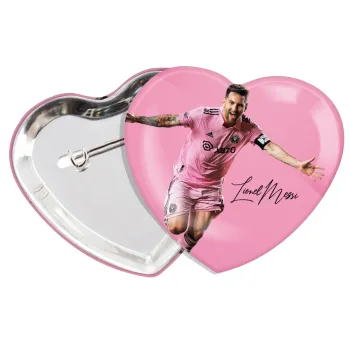 Lionel Messi inter miami jersey, Κονκάρδα παραμάνα καρδιά (57x52mm)