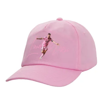 Lionel Messi inter miami jersey, Casual children's baseball cap, 100% Cotton Twill, PINK (COTTON, CHILDREN'S, ONE SIZE)