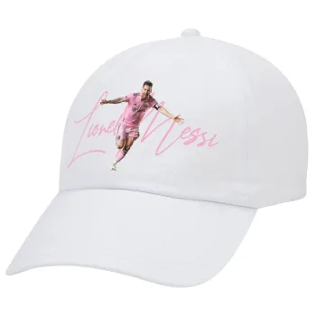 Lionel Messi inter miami jersey, Καπέλο Ενηλίκων Baseball Λευκό 5-φύλλο (POLYESTER, ΕΝΗΛΙΚΩΝ, UNISEX, ONE SIZE)