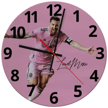 Lionel Messi inter miami jersey, Ρολόι τοίχου γυάλινο (30cm)