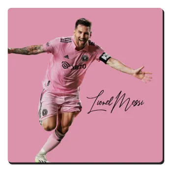 Lionel Messi inter miami jersey, Τετράγωνο μαγνητάκι ξύλινο 6x6cm