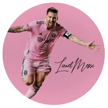 Lionel Messi inter miami jersey, Mousepad Στρογγυλό 20cm