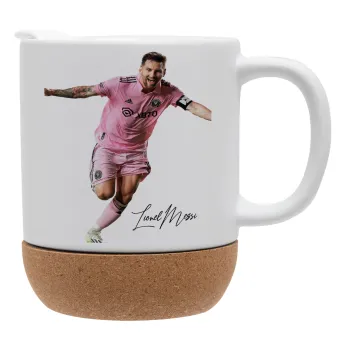 Lionel Messi inter miami jersey, Ceramic coffee mug Cork (MAT), 330ml
