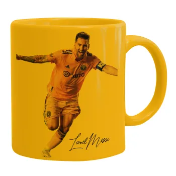 Lionel Messi inter miami jersey, Κούπα, κεραμική κίτρινη, 330ml