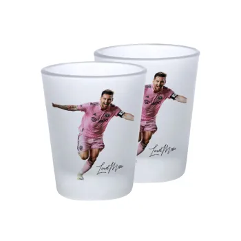 Lionel Messi inter miami jersey, Σφηνοπότηρα γυάλινα 45ml του πάγου (2 τεμάχια)