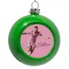 Green Christmas tree ornament bauble 8cm