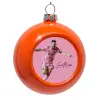 Orange Christmas tree ornament bauble 8cm
