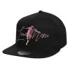 Children's Flat Snapback Hat, Black (100% COTTON, CHILD, UNISEX, ONE SIZE)