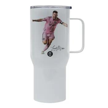 Lionel Messi inter miami jersey, Mega Stainless steel Tumbler with lid, double wall 750L