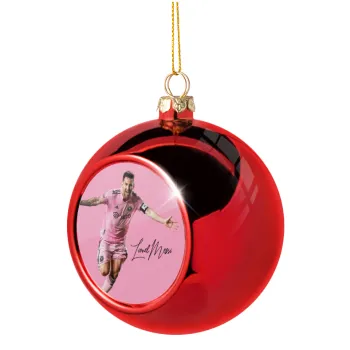 Lionel Messi inter miami jersey, Christmas tree ball Red 8cm