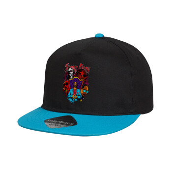 Snoop Dogg, Καπέλο παιδικό snapback, 100% Βαμβακερό, Μαύρο/Μπλε