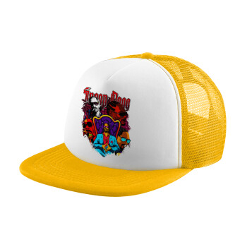 Snoop Dogg, Καπέλο παιδικό Soft Trucker με Δίχτυ Κίτρινο/White 