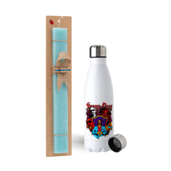 Snoop Dogg, Πασχαλινή Λαμπάδα με μεταλλικό παγούρι ανοξείδωτο (750ml) & κερί αρωματικό πλακέ (30cm) (ΤΙΡΚΟΥΑΖ)