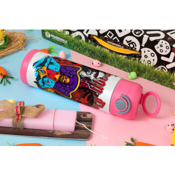 Snoop Dogg, Easter candle, Childrens hot water bottle, stainless steel, with safety straw, PINK (500ml)