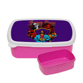 Snoop Dogg, ΡΟΖ παιδικό δοχείο φαγητού (lunchbox) πλαστικό (BPA-FREE) Lunch Βox M18 x Π13 x Υ6cm
