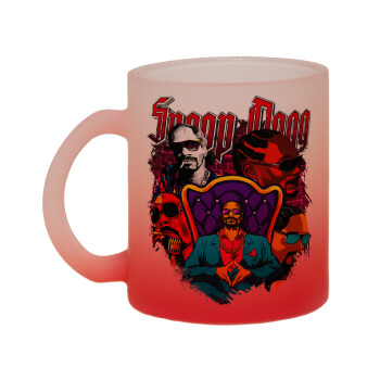 Snoop Dogg, Κούπα γυάλινη δίχρωμη με βάση το κόκκινο ματ, 330ml