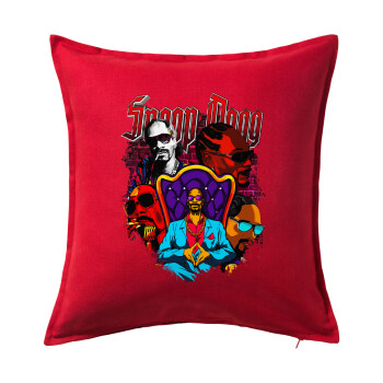 Snoop Dogg, Sofa cushion RED 50x50cm includes filling