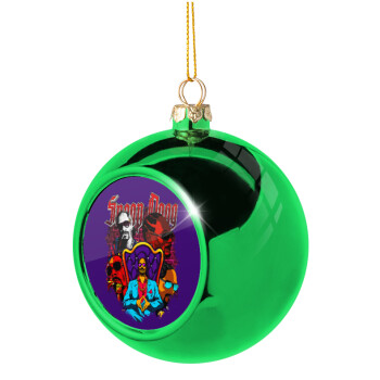 Snoop Dogg, Green Christmas tree ornament ball 8cm