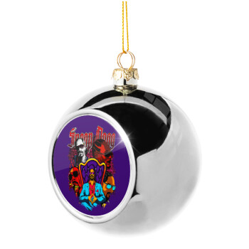 Snoop Dogg, Silver 8cm Christmas tree ball ornament