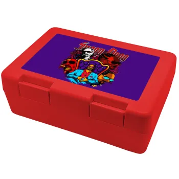 Snoop Dogg, Παιδικό δοχείο κολατσιού ΚΟΚΚΙΝΟ 185x128x65mm (BPA free πλαστικό)
