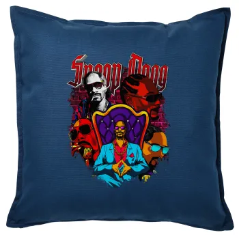 Snoop Dogg, Μαξιλάρι καναπέ Μπλε 100% βαμβάκι, περιέχεται το γέμισμα (50x50cm)