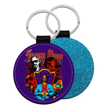 Snoop Dogg, Μπρελόκ Δερματίνη, στρογγυλό ΜΠΛΕ (5cm)