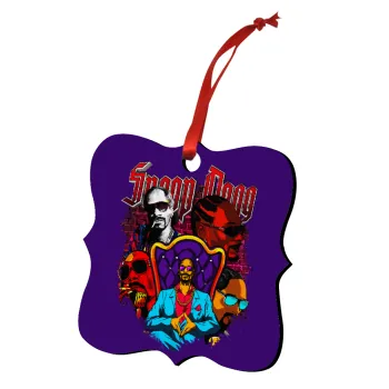 Snoop Dogg, Christmas ornament polygon wooden 7.5cm