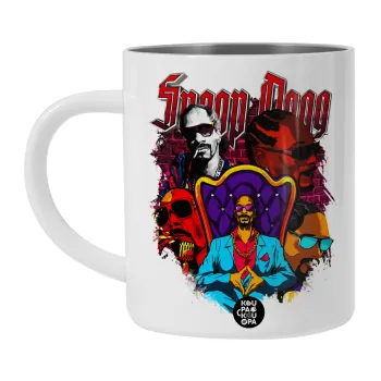 Snoop Dogg, BIG Mug Stainless steel double wall (450ml, White)