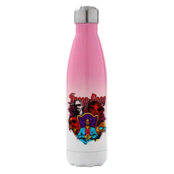 Snoop Dogg, Μεταλλικό παγούρι θερμός Ροζ/Λευκό (Stainless steel), διπλού τοιχώματος, 500ml