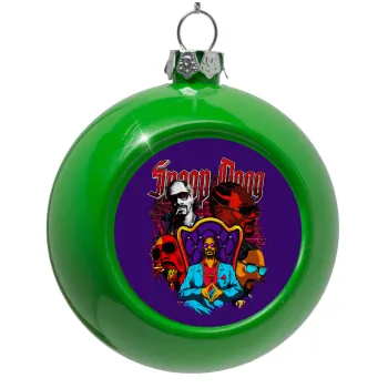 Snoop Dogg, Green Christmas tree ornament bauble 8cm