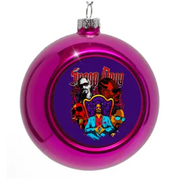 Snoop Dogg, Purple Christmas tree ornament bauble 8cm