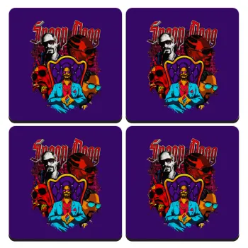 Snoop Dogg, ΣΕΤ 4 Σουβέρ ξύλινα τετράγωνα (9cm)