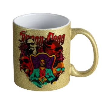 Snoop Dogg, Κούπα Χρυσή Glitter που γυαλίζει, κεραμική, 330ml