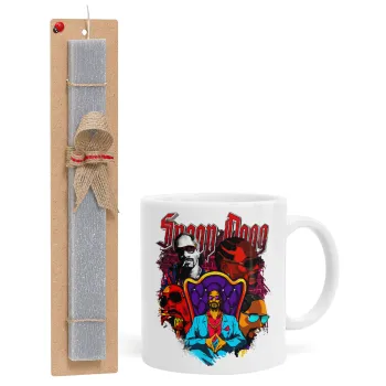 Snoop Dogg, Πασχαλινή Λαμπάδα με Κούπα κεραμική (330ml) & κερί αρωματικό πλακέ (30cm) (ΓΚΡΙ)