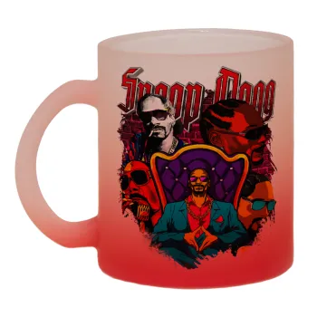 Snoop Dogg, Κούπα γυάλινη δίχρωμη με βάση το κόκκινο ματ, 330ml
