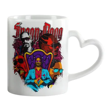 Snoop Dogg, Mug heart handle, ceramic, 330ml