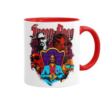 Snoop Dogg, Κούπα χρωματιστή κόκκινη, κεραμική, 330ml