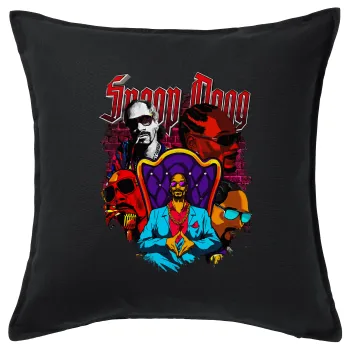 Snoop Dogg, Μαξιλάρι καναπέ Μαύρο 100% βαμβάκι, περιέχεται το γέμισμα (50x50cm)