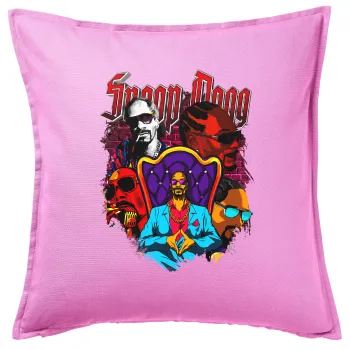 Snoop Dogg, Μαξιλάρι καναπέ ΡΟΖ 100% βαμβάκι, περιέχεται το γέμισμα (50x50cm)