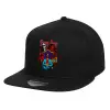 Καπέλο παιδικό Flat Snapback, Μαύρο (100% ΒΑΜΒΑΚΕΡΟ, ΠΑΙΔΙΚΟ, UNISEX, ONE SIZE)