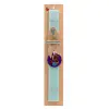 Easter Set, wooden keychain & aromatic flat Easter candle (30cm) (TURQUOISE)