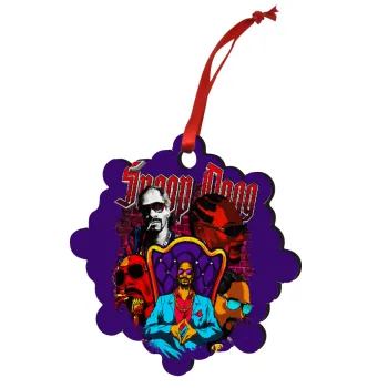 Snoop Dogg, Christmas ornament snowflake wooden 7.5cm