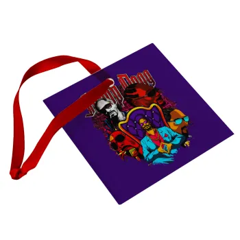 Snoop Dogg, Στολίδι Χριστουγεννιάτικο στολίδι γυάλινο τετράγωνο 9x9cm