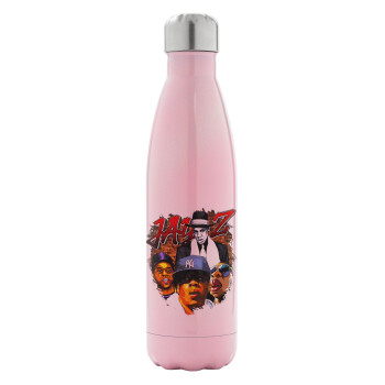 JAY-Z, Metal mug thermos Pink Iridiscent (Stainless steel), double wall, 500ml
