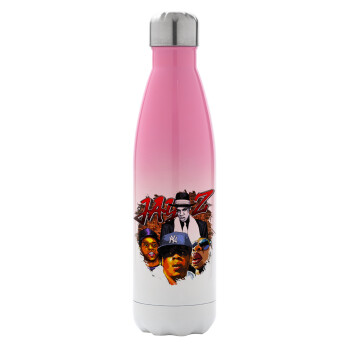 JAY-Z, Metal mug thermos Pink/White (Stainless steel), double wall, 500ml