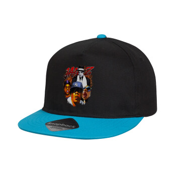 JAY-Z, Καπέλο παιδικό snapback, 100% Βαμβακερό, Μαύρο/Μπλε