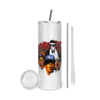 JAY-Z, Eco friendly stainless steel tumbler 600ml, with metal straw & cleaning brush