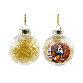 JAY-Z, Χριστουγεννιάτικη μπάλα δένδρου διάφανη με χρυσό γέμισμα 8cm