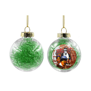 JAY-Z, Χριστουγεννιάτικη μπάλα δένδρου διάφανη με πράσινο γέμισμα 8cm
